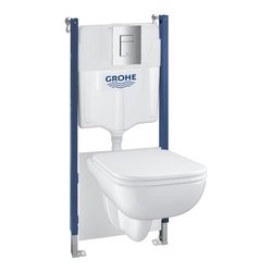5-in-1-Rahmenpaket - GROHE - Weiß - 1,13 m - Keramik - Toilettenschüss