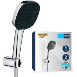 Duschset mit 2-Strahl-Duschkopf, Halterung und flexiblem Schlauch  GR