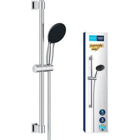 Duschset mit 3-Strahl-Duschkopf, Stange und flexiblem Schlauch  GROHE