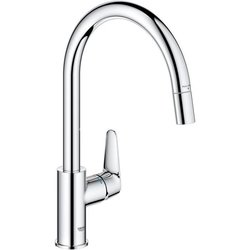 Rubinetto cucina - Cromo - Bocca alta a C - Aeratore estraibile - Rota