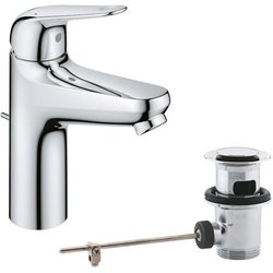Single-lever basin mixer - GROHE Swift - 24325001 - Chrome - Size M - 