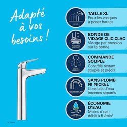 Eéngreeps wastafelmengkraan - GROHE Swift - 24331001 - Chroom - Verhoo