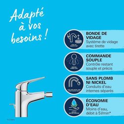 Miscelatore monocomando bidet - GROHE Swift - 24332001 - Cromo - Con s