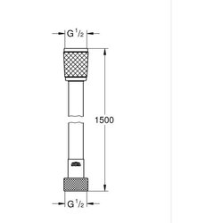 Manguera de ducha - GROHE - 287412432 - 1,5 m - VitalioFlex Trend - Ne