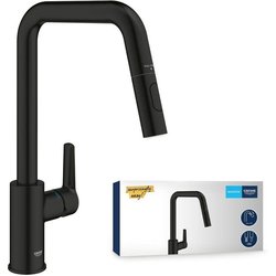 Kitchen faucet - Single-lever sink mixer - Matte black - High U-shaped
