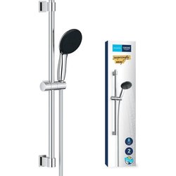 Shower set with 2 jets shower head, 60cm bar and 1.75m flexible hose -