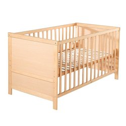 Lit Bébé Évolutif 70x140 - ROBA - Réglable en Hauteur - 3 Barreaux Amo