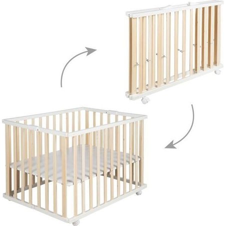 Faltbarer Laufstall für Babys  ROBA  75 x 100 cm  Höhenverstellbar 