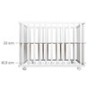 Faltbarer Laufstall für Babys  ROBA  75 x 100 cm  Höhenverstellbar 