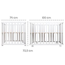 Faltbarer Laufstall für Babys  ROBA  75 x 100 cm  Höhenverstellbar 