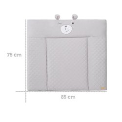 Wickelauflage  ROBA  Sammy Bärengesicht  85 x 75 cm  Grau