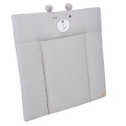 Wickelauflage  ROBA  Sammy Bärengesicht  85 x 75 cm  Grau