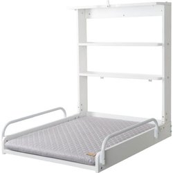 Wandwickeltisch  66 x 76,5 x 79 cm  ROBA  Klappbar  Weiß