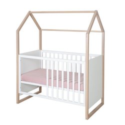 Komplettes Babyzimmer-Set: Babybett (60 x 120 cm) + Wickeltisch + Klei