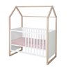 Komplettes Babyzimmer-Set: Babybett (60 x 120 cm) + Wickeltisch + Klei