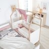 Komplettes Babyzimmer-Set: Babybett (60 x 120 cm) + Wickeltisch + Klei