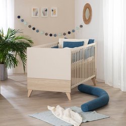 Umbaubares Kinderbett/Jugendbett  70 x 140 cm  SIDNEY  Eiche/Beige