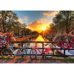Puzzel van 1000 stukjes Fietsen in Amsterdam, Volwassenen en kinderen 