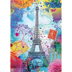 Nathan - Puzzel 1500 stukjes - Veelkleurige Eiffeltoren/Lars Stewart -