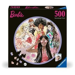 Ronde puzzel van 500 stukjes: Barbie - Het stijlicoon sinds 1959