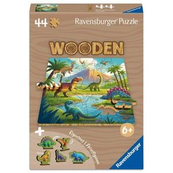 Dinosaurussen - houten puzzel van 44 stukjes