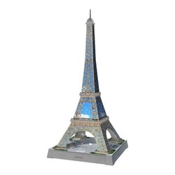 Rompecabezas 3D icónico: Torre Eiffel iluminada