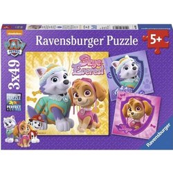 PAT  PATROUILLE Puzzles 3x49 pieces - Charmantes chiennes - Ravensburg
