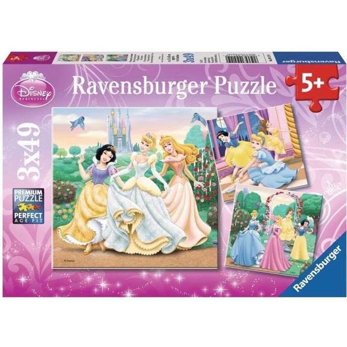 DISNEY PRINSES Puzzel 3 x 49 stks - Disney