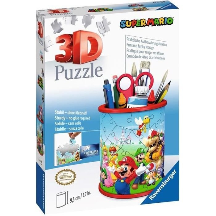 3D puzzle pencil holder - Super Mario