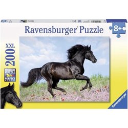200 stukjes XXL Zwarte hengstpuzzel - Kind - Landschap en natuur - 8 j