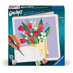 CreArt 20x20 cm Tulpenstrauß, Kreative Freizeit, Erwachsene, Malen nac