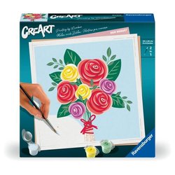 CreArt 20x20 cm Bouquet de roses, Loisir créatif, Adulte, Peinture par