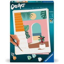 CreArt 24x30 cm Urlaubsmodus, Erwachsene, Malen nach Zahlen, 25524, Ra