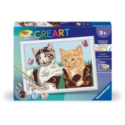 CreArt Kids 18x24cm, Malen nach Zahlen, Kätzchen und Schuhe, Malen nac