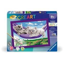 CreArt Kids 18x24cm Kittens in the Hammock, Paint by Numbers Kit, Ages