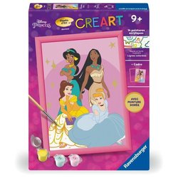 CreArt Kids 18x24cm Disney Princess, Kit de peinture par numéros Numér