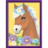 CreArt Kids 18x24cm Blumenpferd, Malen nach Zahlen Set, Art Number, Ab