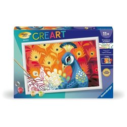 CreArt Kids 31x21cm Paon, Kit de peinture par numéros Numéro d Art, De