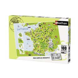 RAVENSBURGER Puzzle 100 p - Kaart van Frankrijk