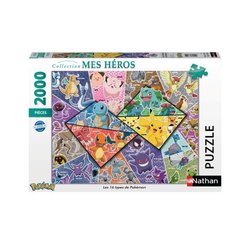 Nathan-POKEMON-Puzzle 2000 pezzi - I 16 tipi di Pokémon-4005556873142-
