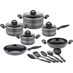 Batterie de cuisine - Induction - GSW - MILANO GREY - 15 pieces - Alum