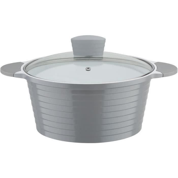 Faitout fonte d aluminium - GSW - BOLERO - 28 cm - Induction - Gris / 