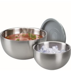 Insalatiera termica - GSW - 30 cm - Acciaio inox - 5,50 L - Coperchio 