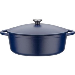 GSW - Blue Magic - Cocotte - 33 x 26 cm - Gusseisen - Blau - Alle Herd
