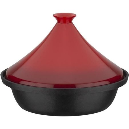 Solid cast iron tagine - GSW - 30 x 22 cm - Ceramic lid - Induction - 
