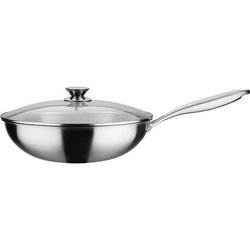 GSW Wok pro mit Deckel - Ø 32 cm - 3-PLY-Boden - Genieteter Griff - Ed