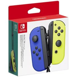 Par de joysticks Joy-Con izquierdo azul y derecho neón amarillo