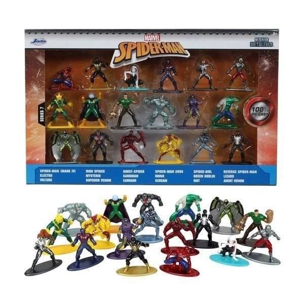 Spiderman box set - SIMBA.DICKIE.GROUP - 18 4cm metal figurines - Mult