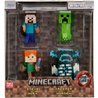 Minecraft Metalen Figurenset Steve Alex Creeper Warden 6 cm
