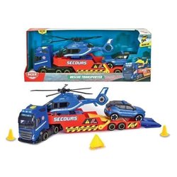Dickie - 40 cm transportwagen + helikopter + rijkswachtvoertuig - vana